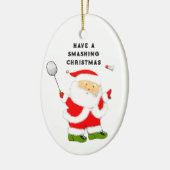 Badminton kerstcollecteerbare keramische versierin keramisch ornament (Links)