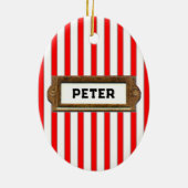 Badminton-kerstcollectibel Keramisch Ornament (Achterkant)