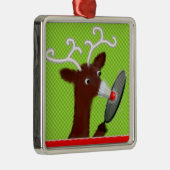Badminton-kerstcollectibel Metalen Ornament (Rechts)