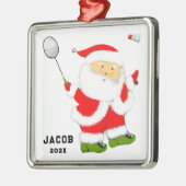 Badminton-kerstcollectibel Metalen Ornament (Links)