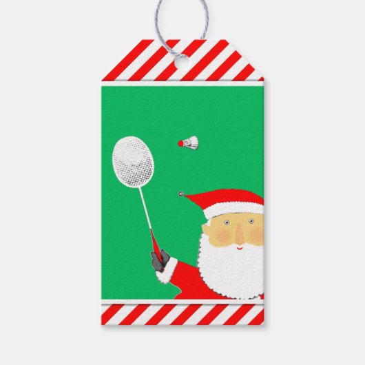 Badminton Kerstfeestdag Cadeaulabel (Voorkant)