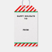 Badminton Kerstfeestdag Cadeaulabel (Achterkant)