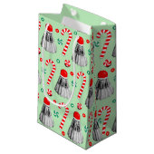 Badminton Kerstfeestdag Gift Klein Cadeauzakje (Voorkant Gekanteld)