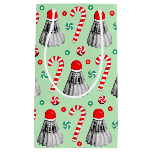 Badminton Kerstfeestdag Gift Klein Cadeauzakje (Voorkant)