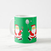 Badminton Kerstfeestdag Gift Koffiemok (Voorkant links)