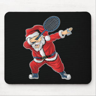 Badminton Kerstmis Dabbing Kerstman Met Shuttle Muismat