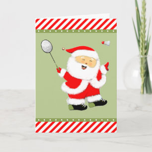 Badminton Kerstmis Feestdagen Kaart