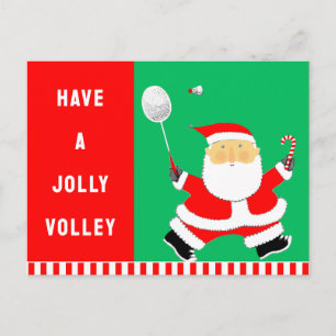Badminton Kerstmis Feestdagenkaart
