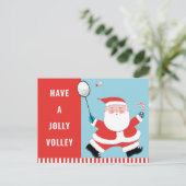 Badminton Kerstmis Feestdagenkaart (Staand voorkant)