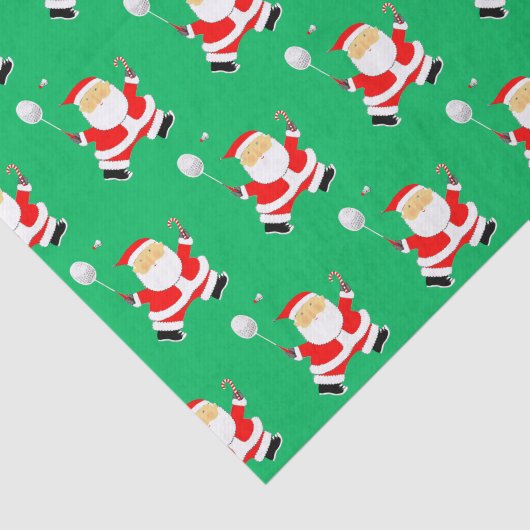 Badminton kerstpapier tissuepapier (Detail)