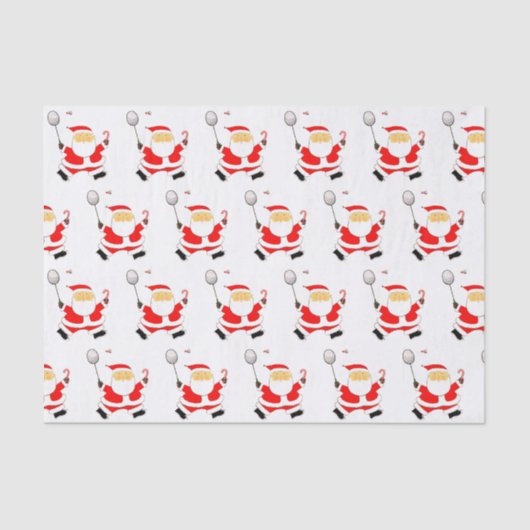 Badminton kerstpapier tissuepapier (Voorkant)