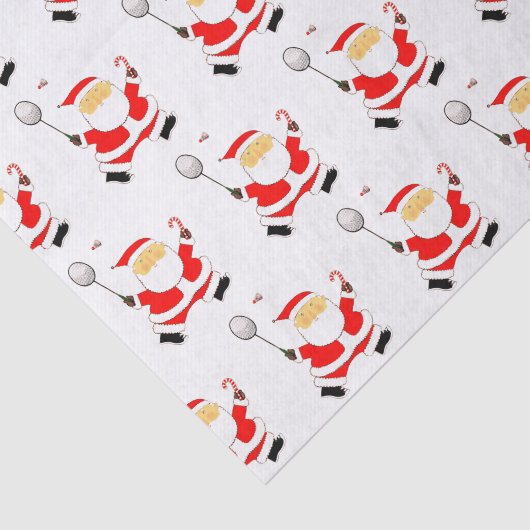Badminton kerstpapier tissuepapier (Detail)
