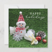 Badminton-kerstshuttlecock Prettige feestdagen (Voorkant)