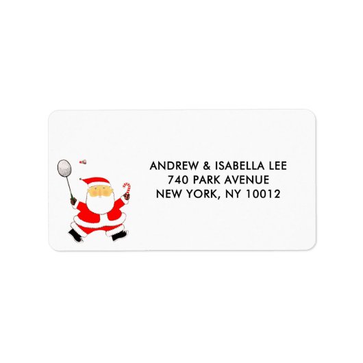 Badminton kerstvakantie label (Voorkant)