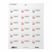Badminton kerstvakantie label (Full Sheet)