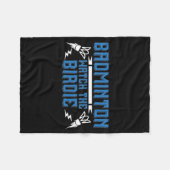 Badminton - Kijk naar de Birdie Fleece Deken (Voorkant (Horizontaal))