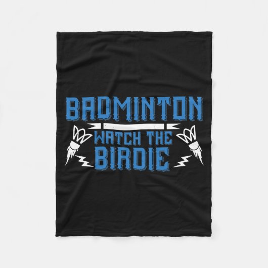 Badminton - Kijk naar de Birdie Fleece Deken (Voorkant)