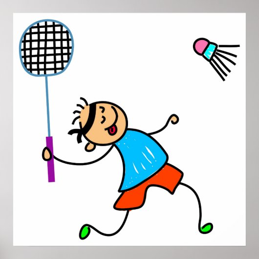 Badminton Kind Poster (Voorkant)