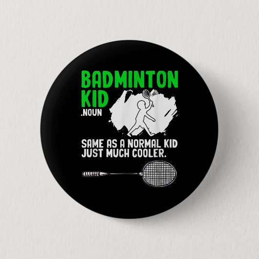 Badminton Kind Racket Shuttle Hobby Badminton Play Ronde Button 5,7 Cm (Voorkant)