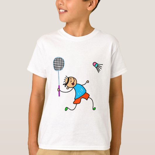 Badminton Kind T-shirt (Voorkant)