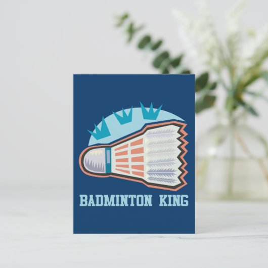Badminton King Briefkaart (Staand voorkant)