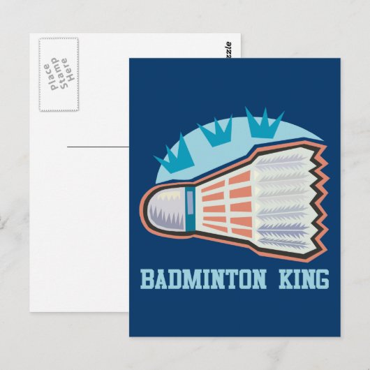 Badminton King Briefkaart (Voorkant / Achterkant)