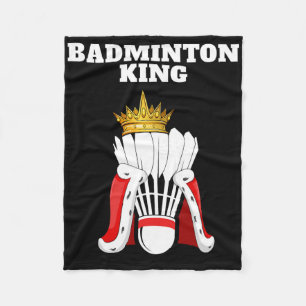 Badminton King Mannen Badmintonspeler Shirt Boys B Fleece Deken