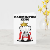Badminton King Mannen Badmintonspeler Shirt Boys B Kaart (Gele Bloem)