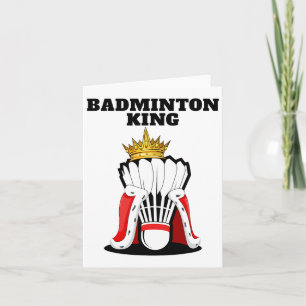 Badminton King Mannen Badmintonspeler Shirt Boys B Kaart
