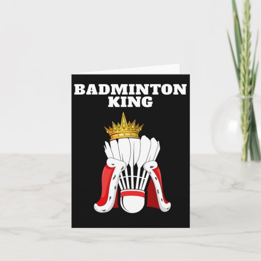 Badminton King Mannen Badmintonspeler Shirt Boys B Kaart (Voorkant)