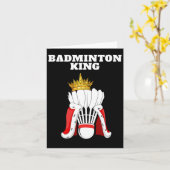 Badminton King Mannen Badmintonspeler Shirt Boys B Kaart (Gele Bloem)