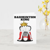 Badminton King _ Mannen Badmintonspeler Shirt Boys Kaart (Gele Bloem)