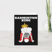 Badminton King _ Mannen Badmintonspeler Shirt Boys Kaart (Voorkant)