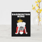 Badminton King _ Mannen Badmintonspeler Shirt Boys Kaart (Gele Bloem)
