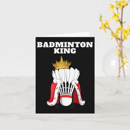 Badminton King _ Mannen Badmintonspeler Shirt Boys Kaart (Gele Bloem)