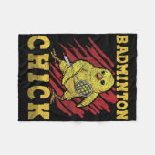Badminton Kip Fleece Deken (Voorkant (Horizontaal))
