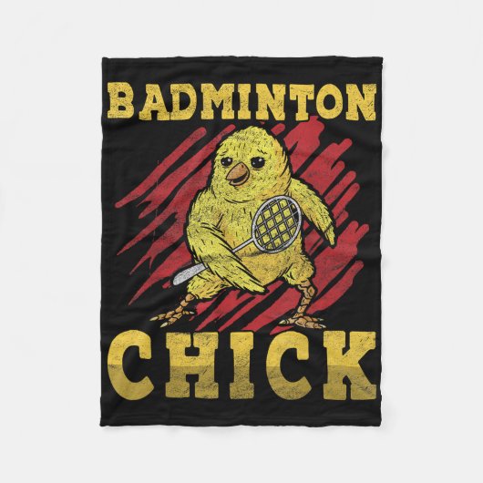 Badminton Kip Fleece Deken (Voorkant)
