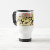 Badminton Kittens Kunst Reisbeker (Voorkant links)