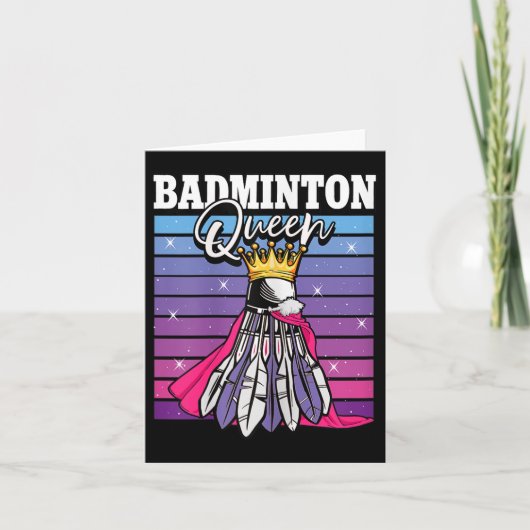 Badminton Koningin Shuttle Speler  Kaart (Voorkant)