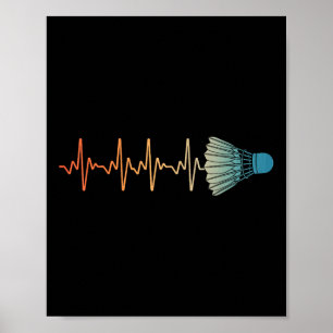 Badminton Kunst Voor Mannen Vrouwen Badminton Lief Poster