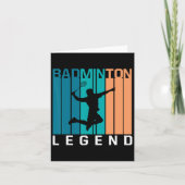 Badminton Legend Badminton Player Shuttle Sports S Kaart (Voorkant)