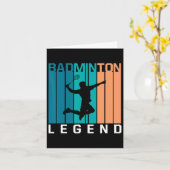 Badminton Legend Badminton Player Shuttle Sports S Kaart (Gele Bloem)