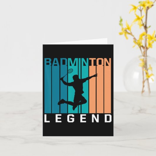 Badminton Legend Badminton Player Shuttle Sports S Kaart (Gele Bloem)
