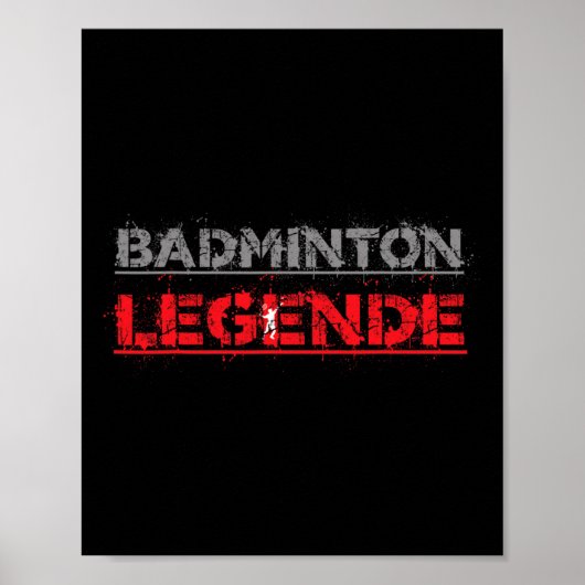 Badminton Legend Funny Badminton Gift Shuttle Poster (Voorkant)