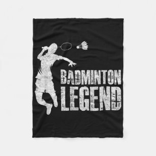 Badminton Legend _ Racket Shuttle _ Badminton Play Fleece Deken