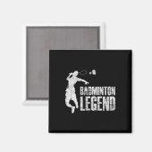 Badminton Legend _ Racket Shuttle _ Badminton Play Magneet (Voorkant / Achterkant)