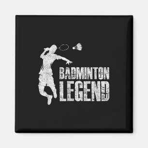 Badminton Legend _ Racket Shuttle _ Badminton Play Magneet