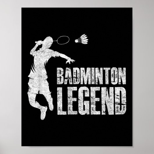 Badminton Legend _ Racket Shuttle _ Badminton Play Poster (Voorkant)