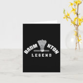 Badminton Legend Shuttle Birdie Badminton Kaart (Gele Bloem)