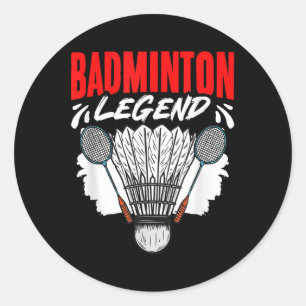 Badminton Legende Shuttle Sport Hobby Badminton Pl Ronde Sticker